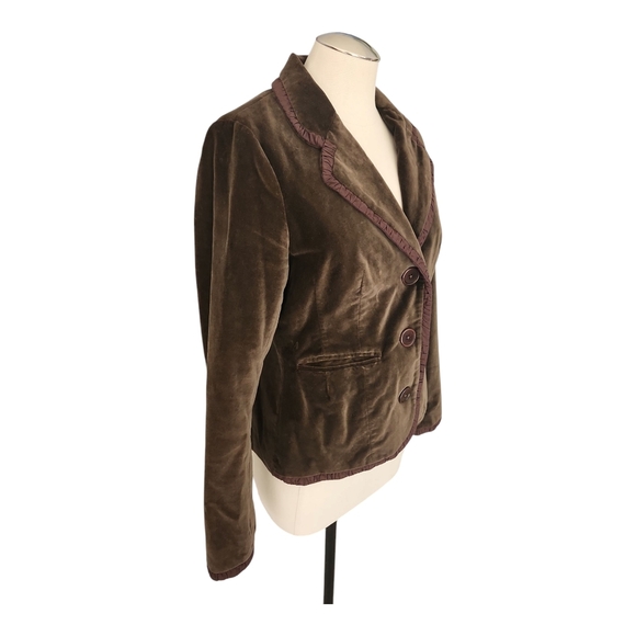 Boden Rosebury Brown Velvet Blazer | Size US 12 (Fits Small) - Picture 6 of 11